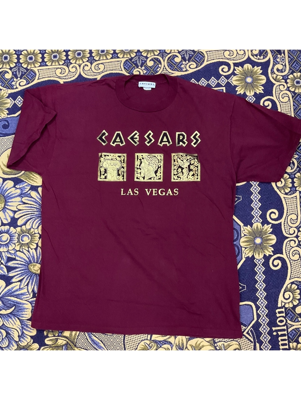 Caesars Las Vegas Vintage Burgundy Men's T-Shirt